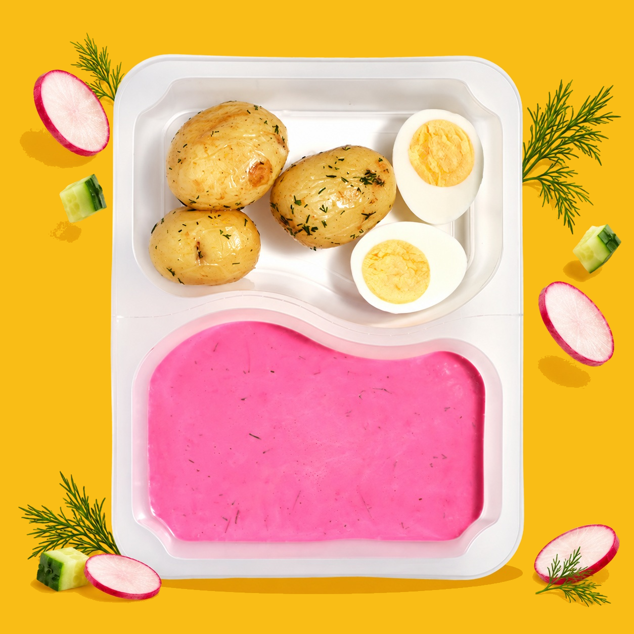 Chłodnik litewski z młodymi ziemniakami