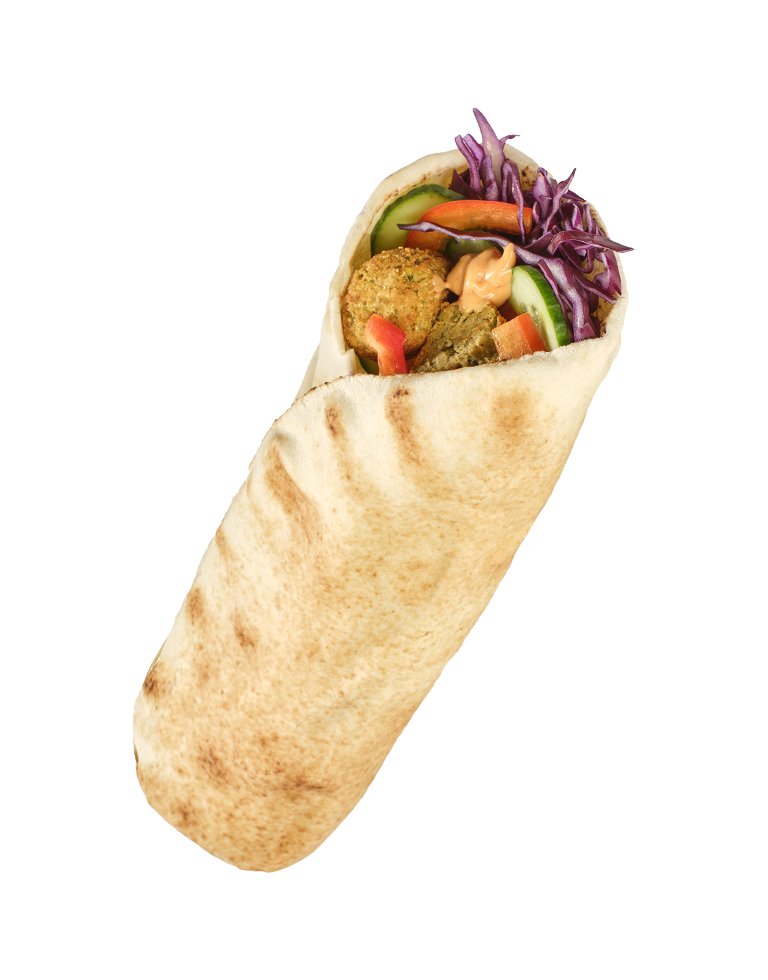 Vegan rollo w chlebie arabskim