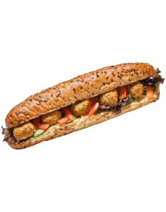 Vege paluch z ziarnami i falafelem