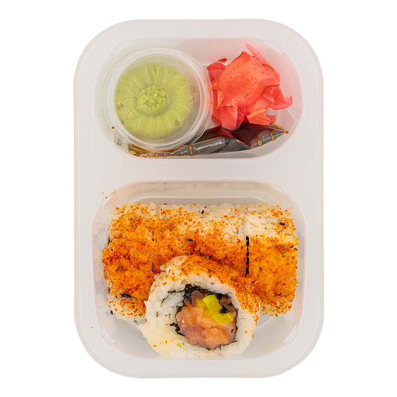 Uramaki z wędzonym łososiem