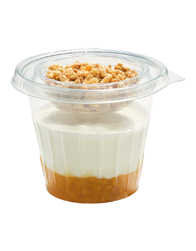 Jogurt z brzoskwiniami i granolą