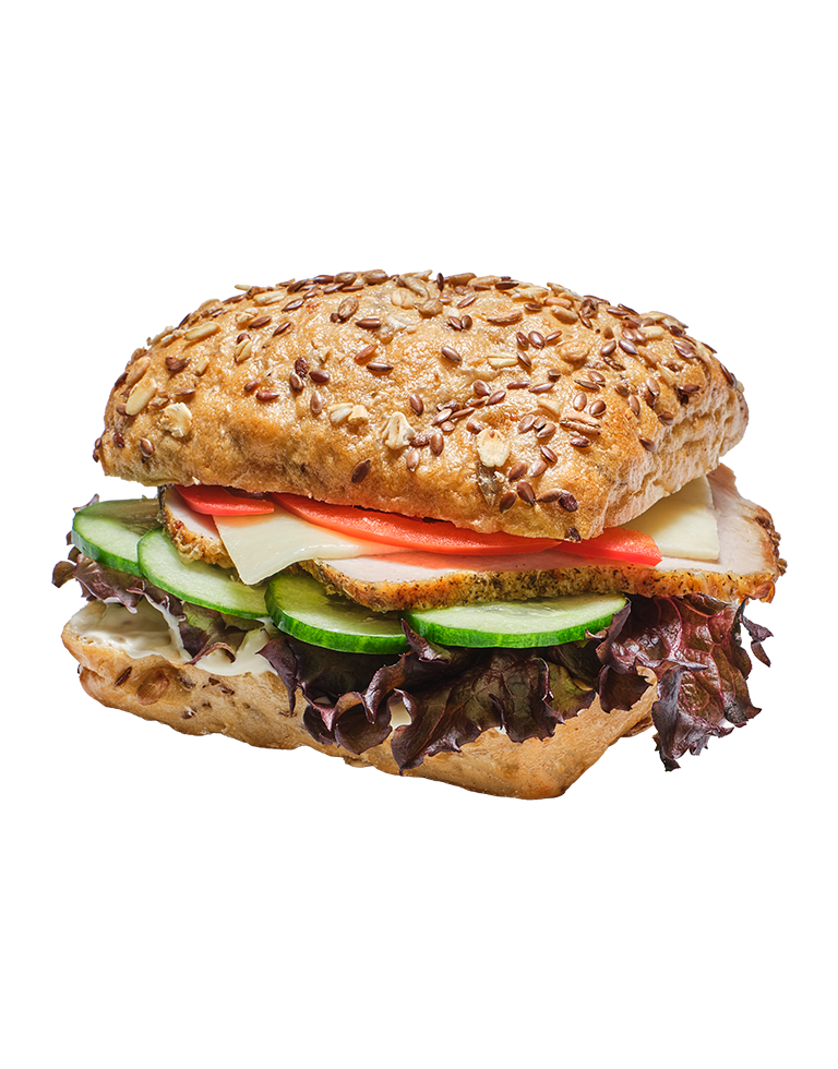 Kanapka warszawska z pieczonym schabem i goudą