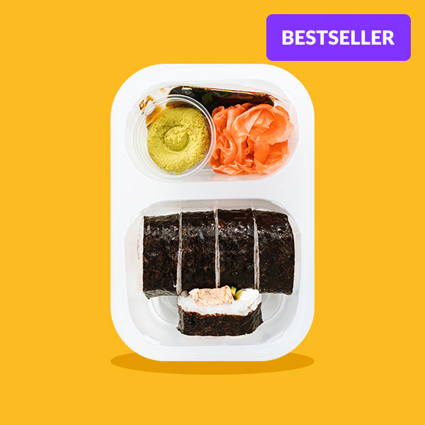 Philadelphia z pieczonym łososiem