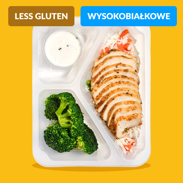 Pierś z kurczaka z ryżem i warzywami