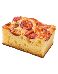 Śliwka na maślanym biszkopcie