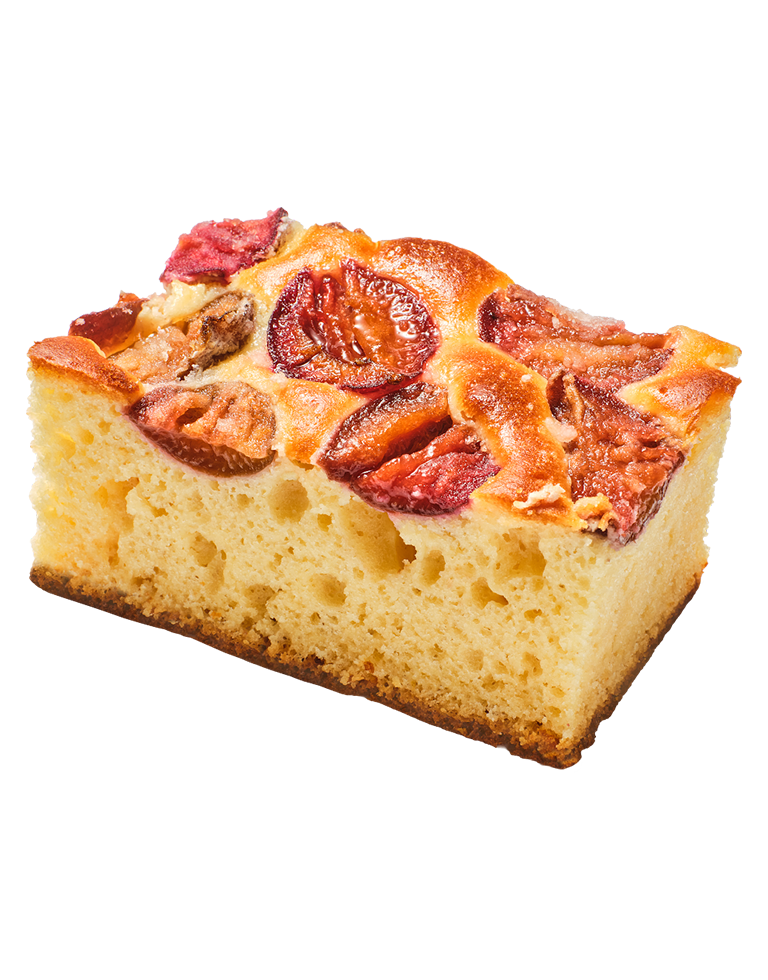 Śliwka na maślanym biszkopcie