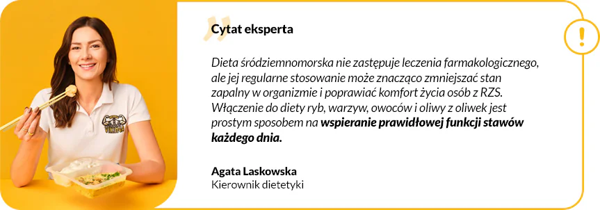 Śródziemnomorska dieta przy RZS – co mówią badania i dietetycy? 2 ramka cytat eksperta Agata Laskowska 1