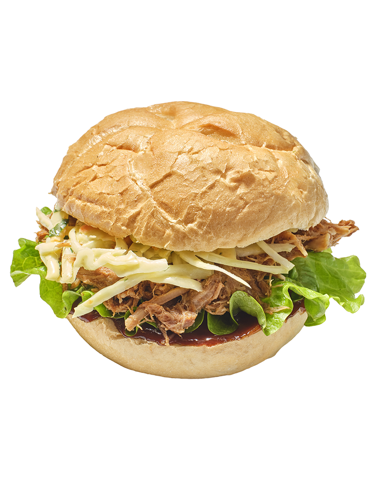 Kajzerka z szarpaną wieprzowiną i colesławem