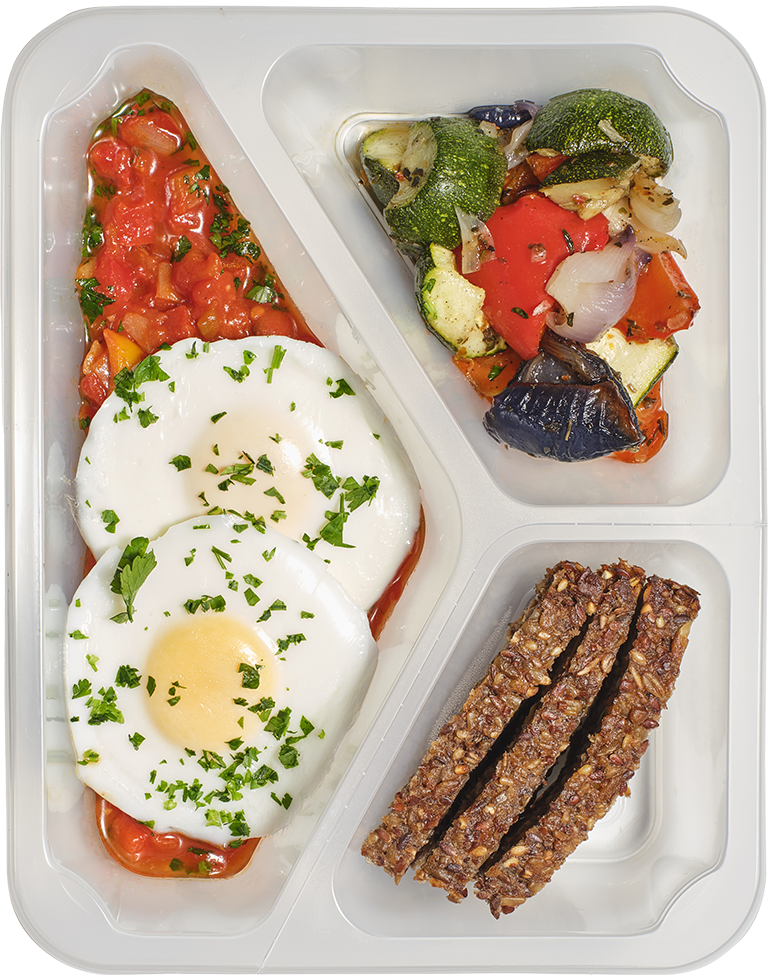 Szakszuka z grillowanymi warzywami