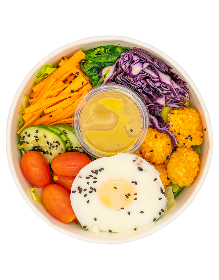 Sałatka chick'n pops w stylu azjatyckim