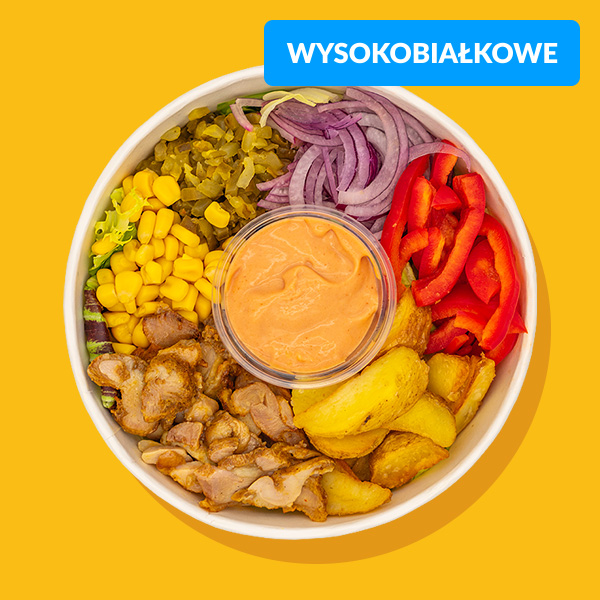 Sałatka kebab kurczak mieszany