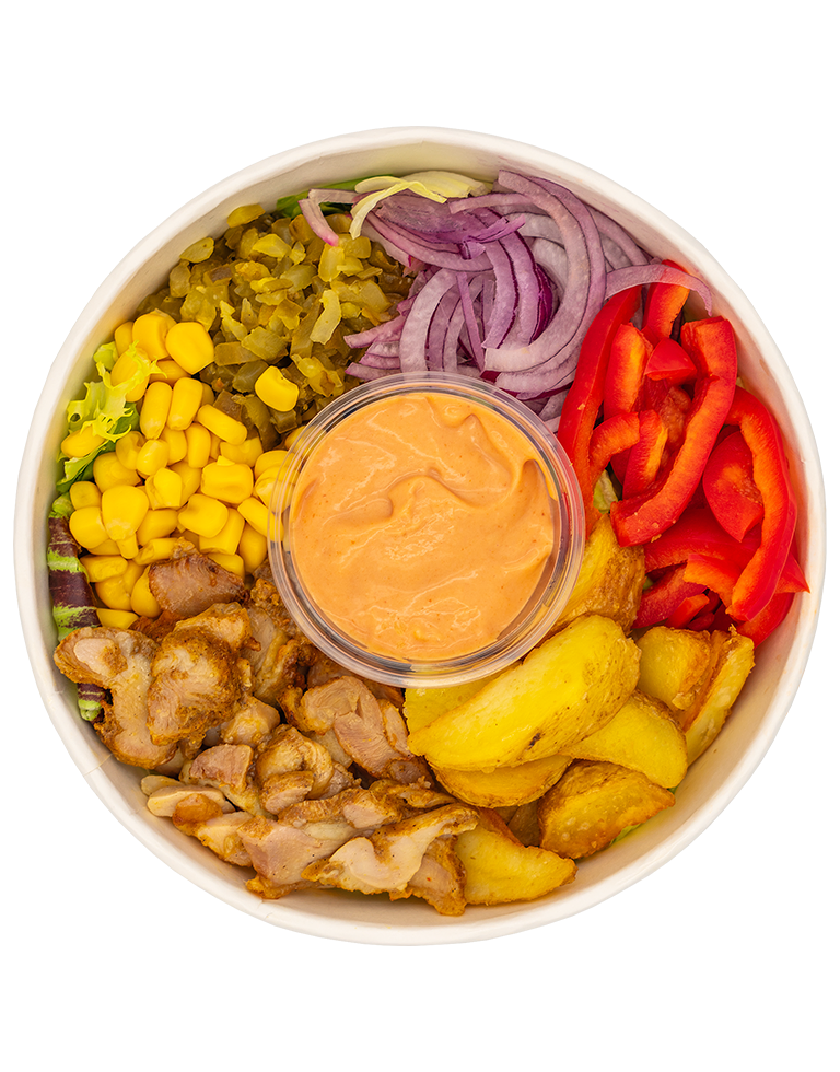 Sałatka kebab kurczak mieszany