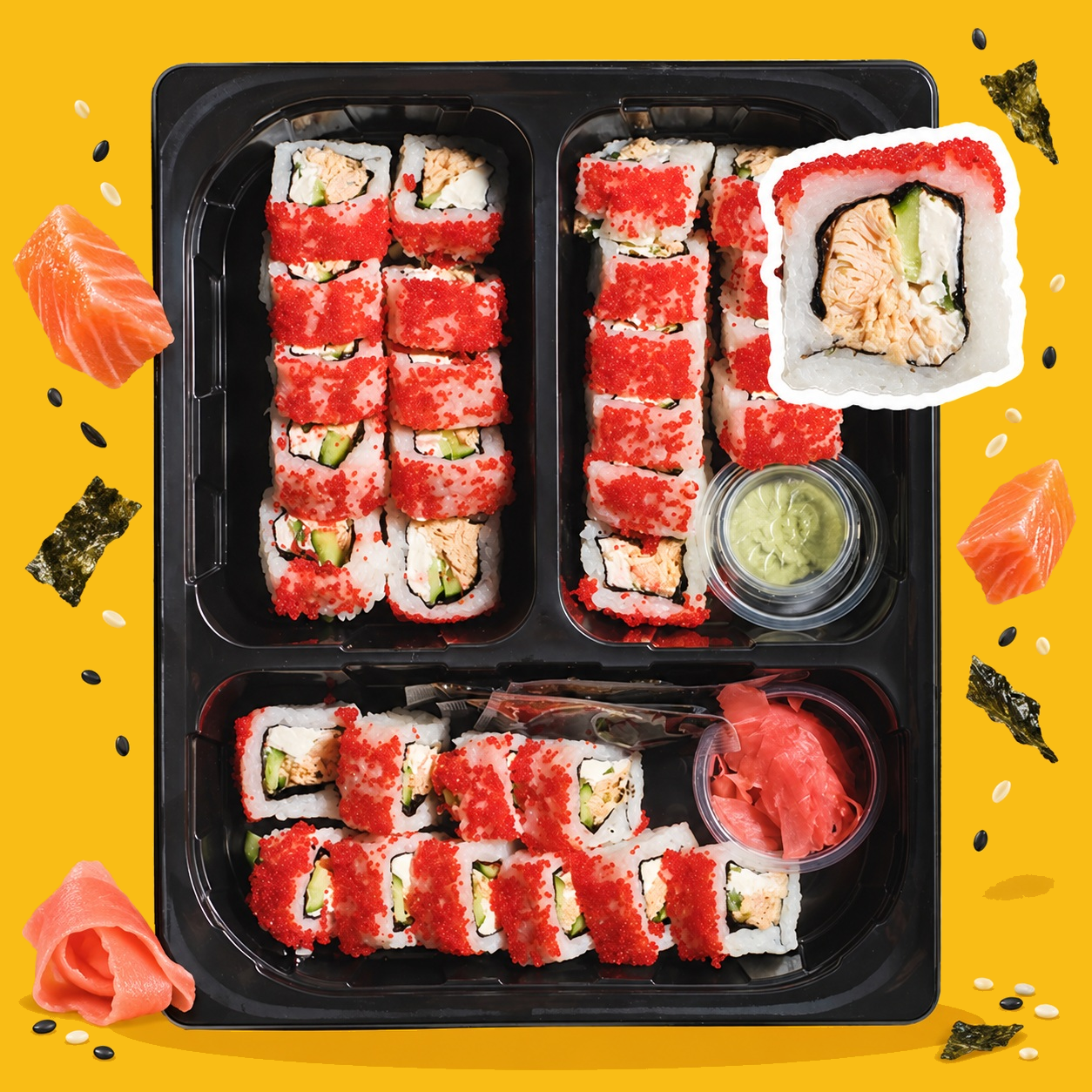 Sushi Box – Łosoś pieczony California