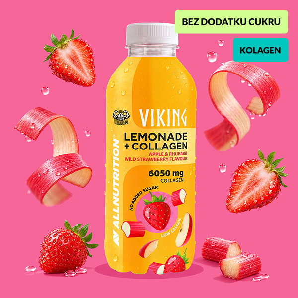 Lemoniada z Collagenem - rabarbar poziomka